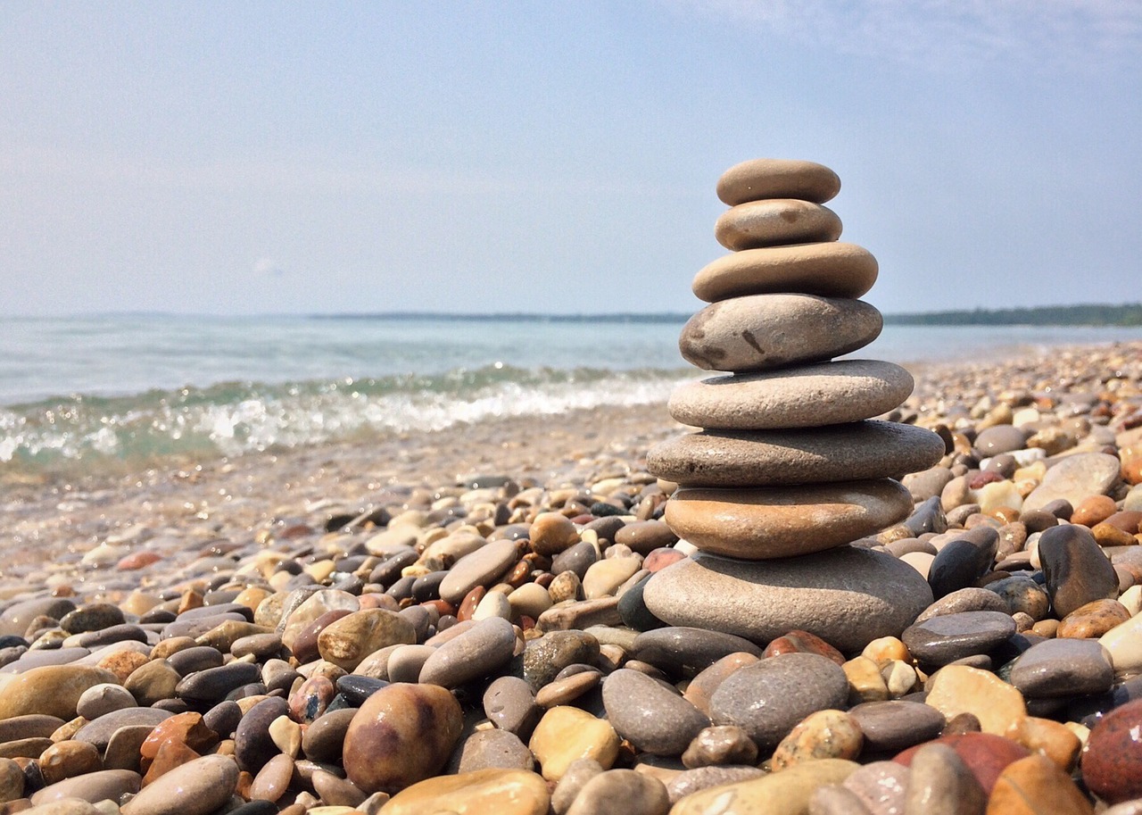 rock balance nature free photo