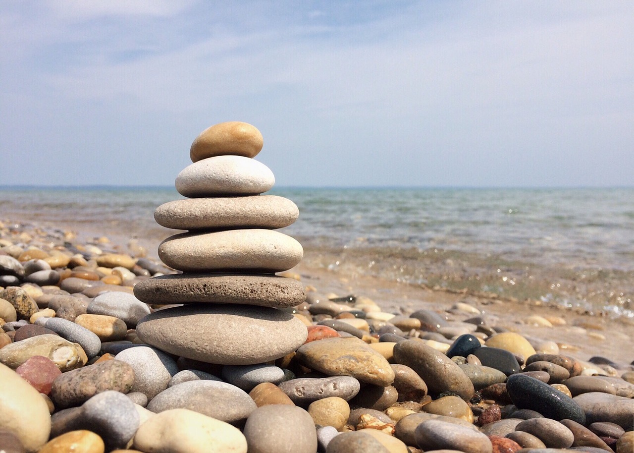 rock balance nature free photo