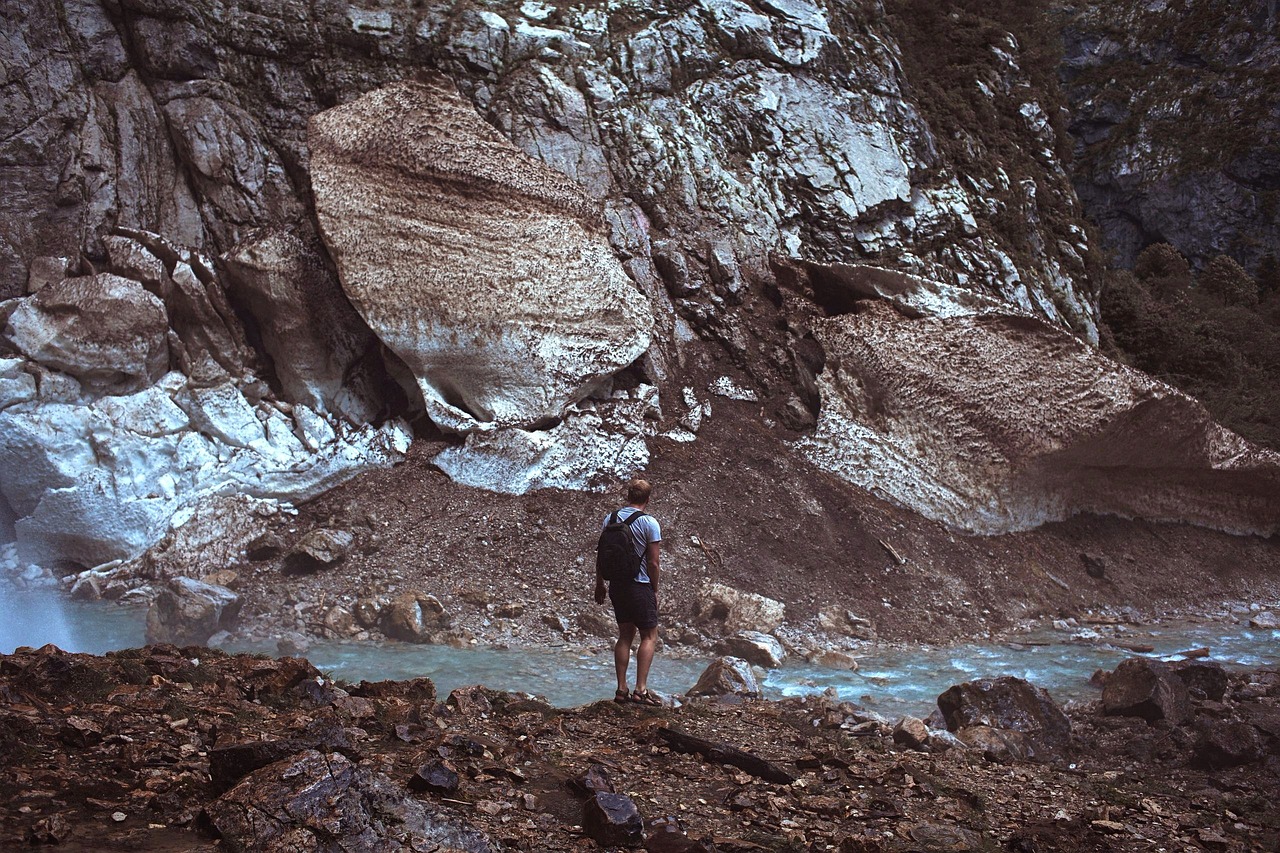 rock mountain valley free photo