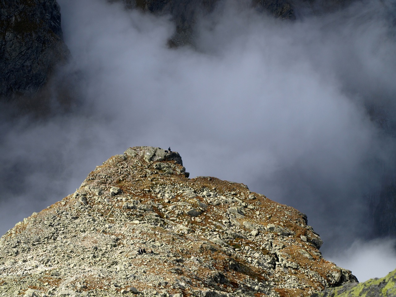 rock mountain cloud free photo