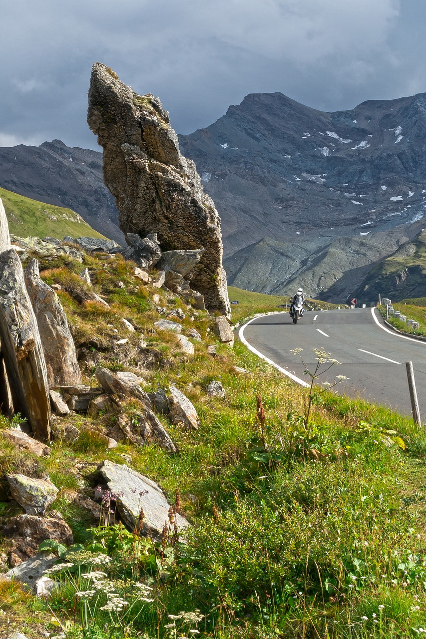 rock pass high alpine road free photo