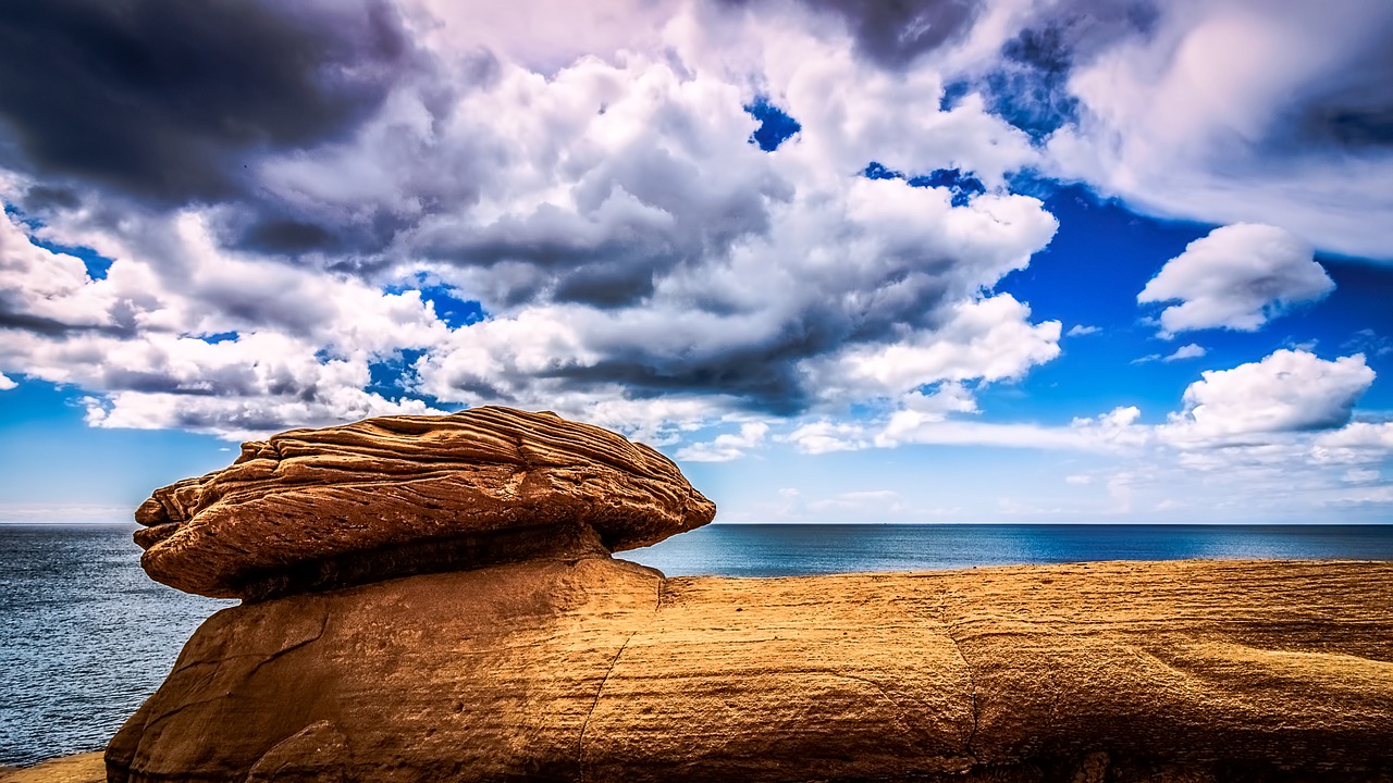 rock sea ocean free photo