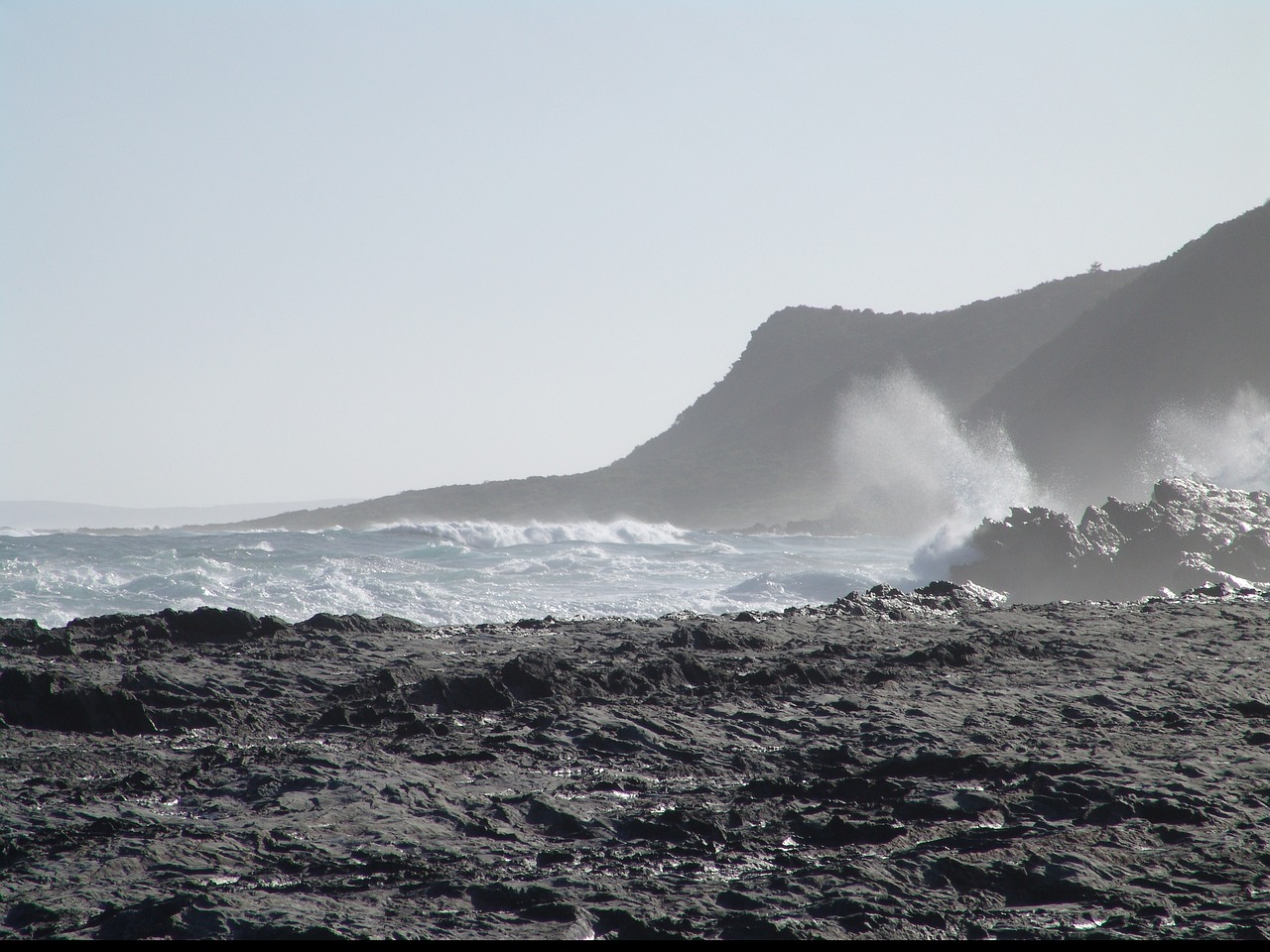 rock sea nature free photo