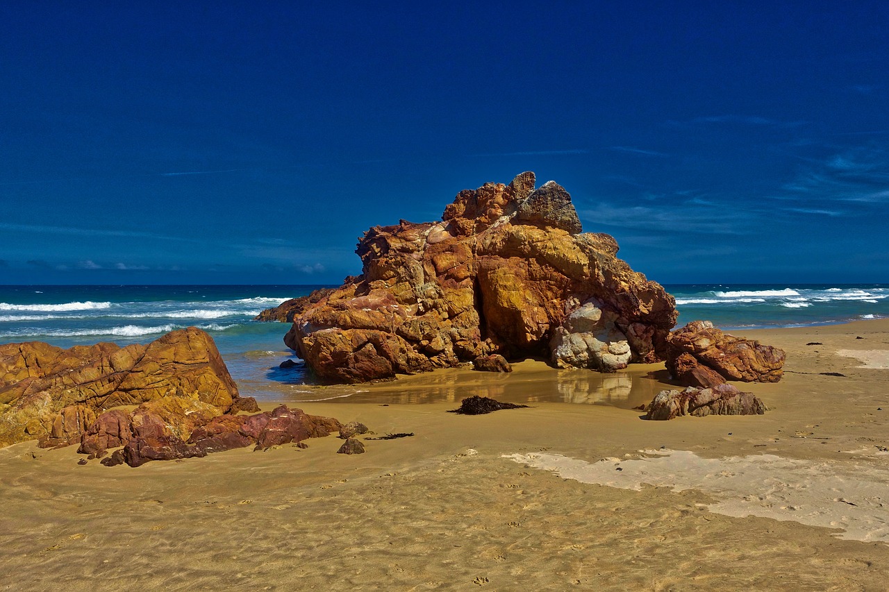 rock  beach  sea free photo