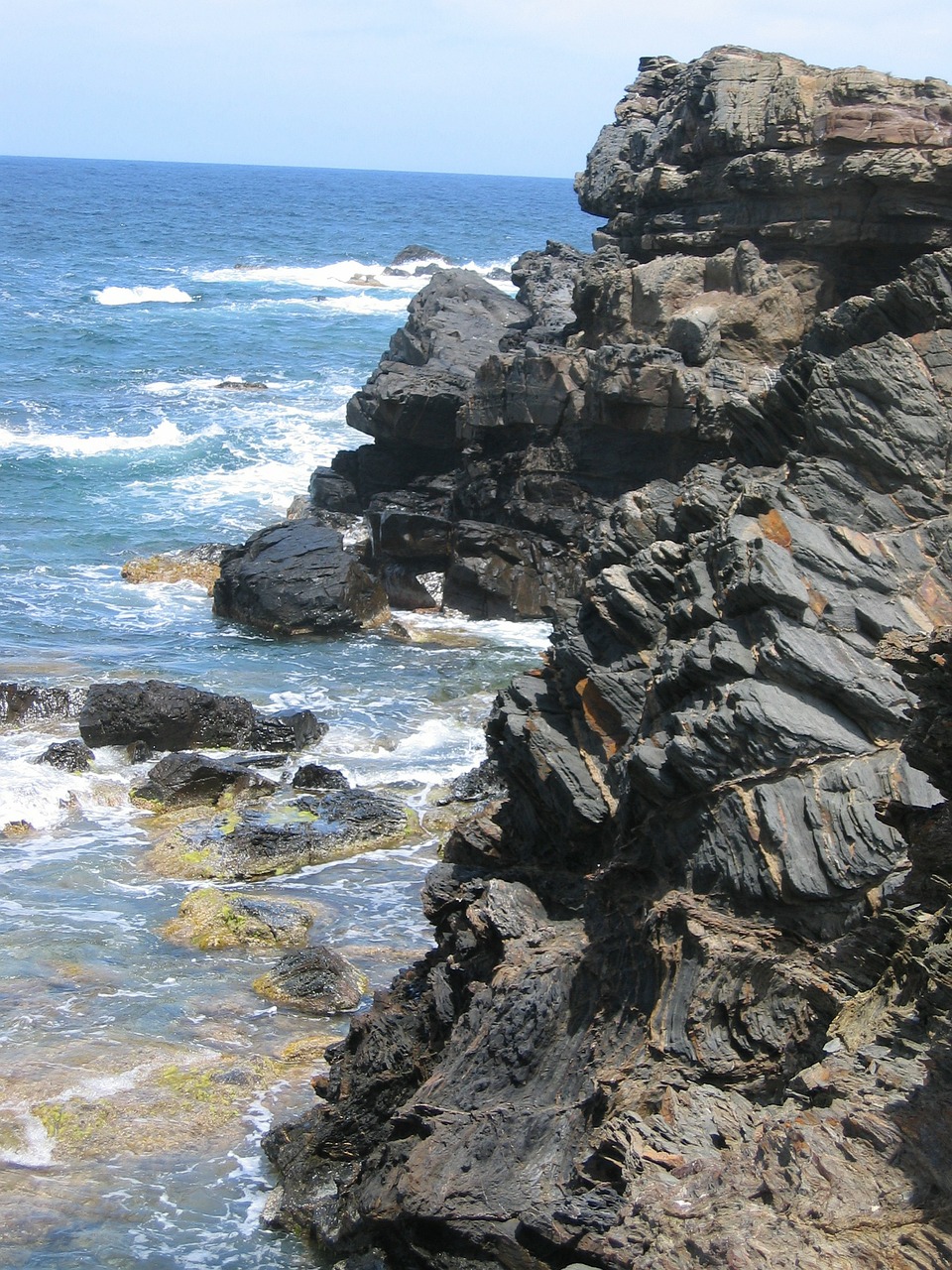 rock slate sea free photo