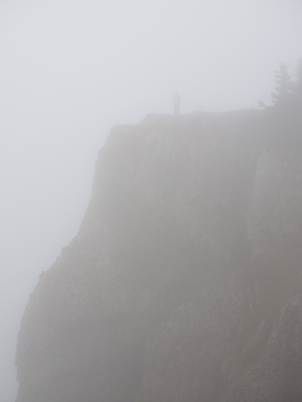 rock fog abyss free photo