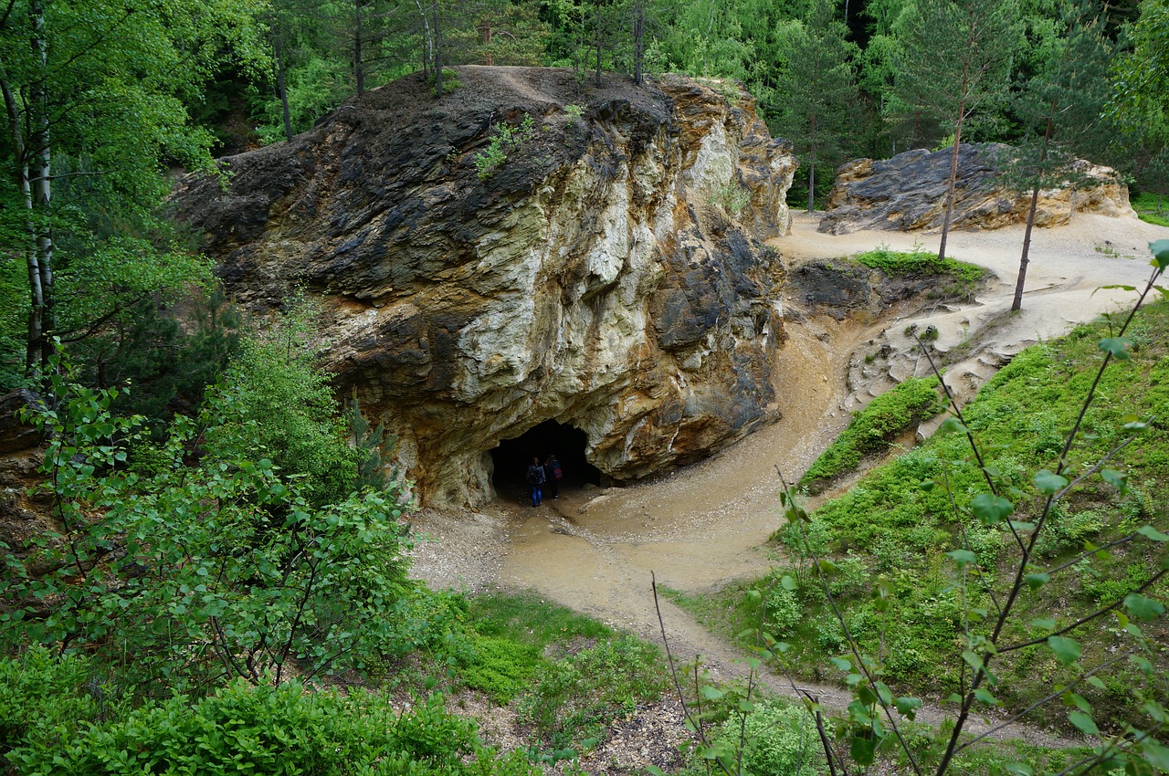 rock cave forest free photo