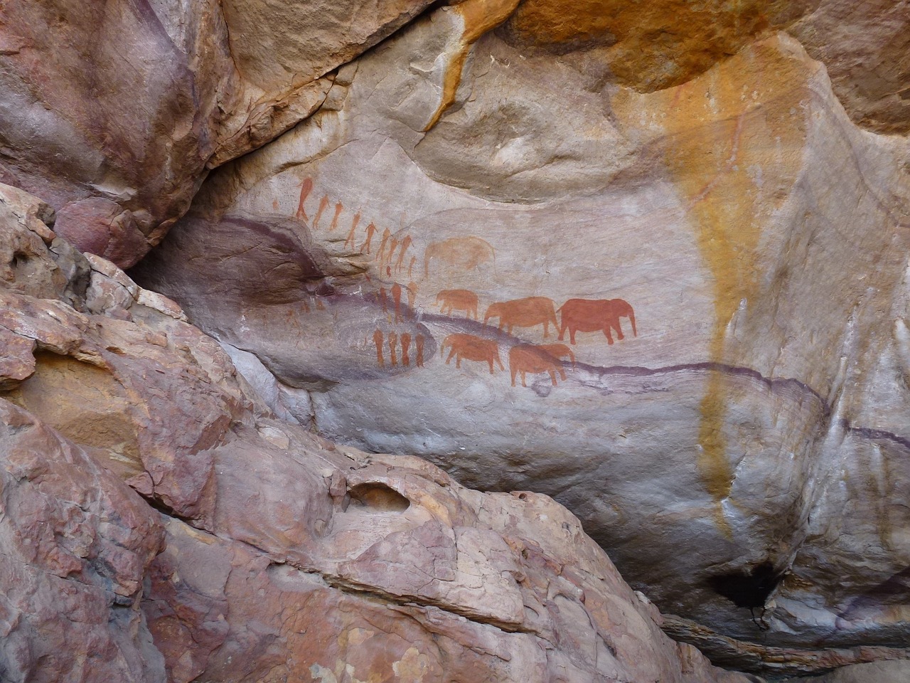 rock art bushman south africa free photo