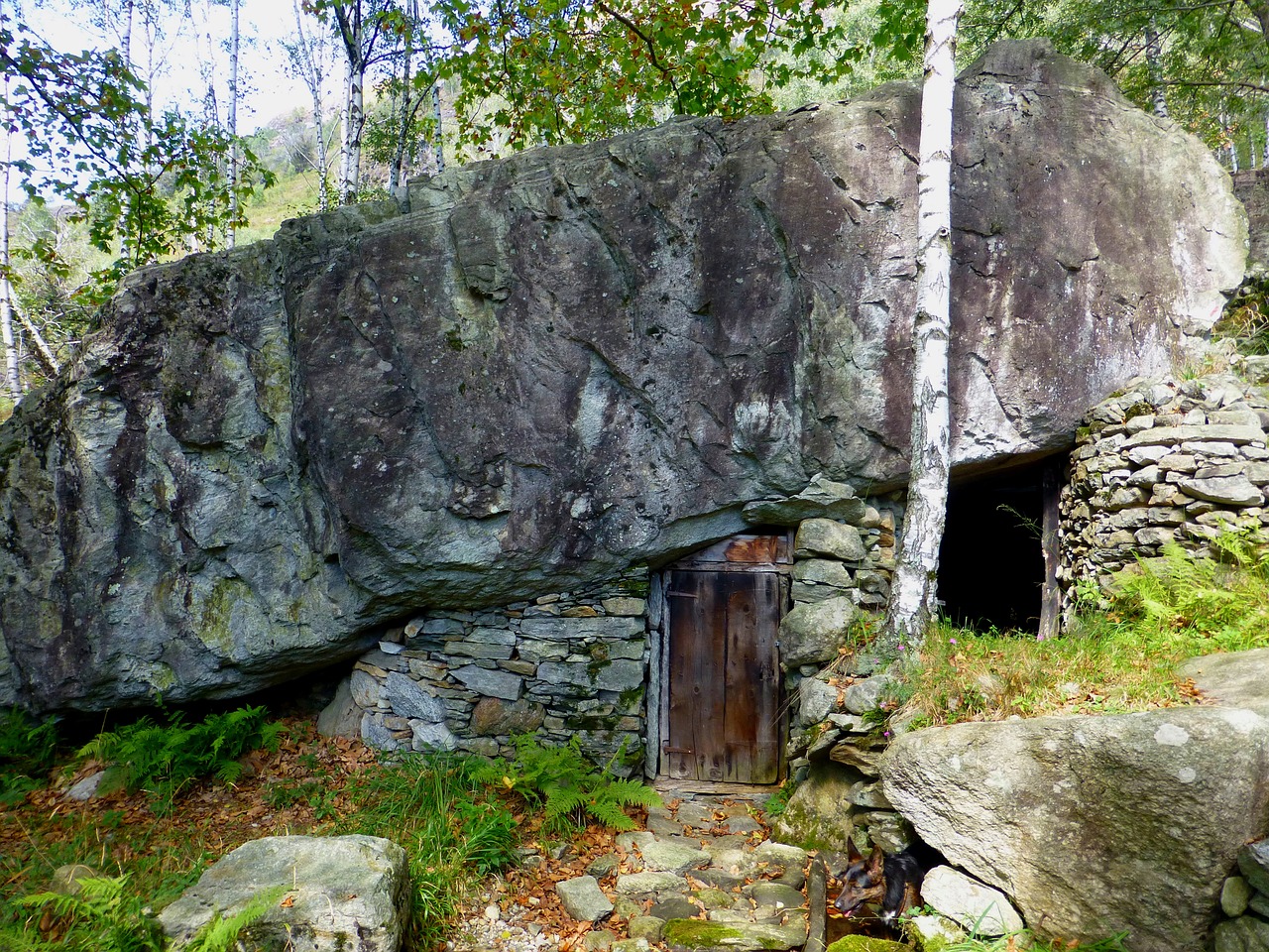 rock cellar grotto ticino free photo