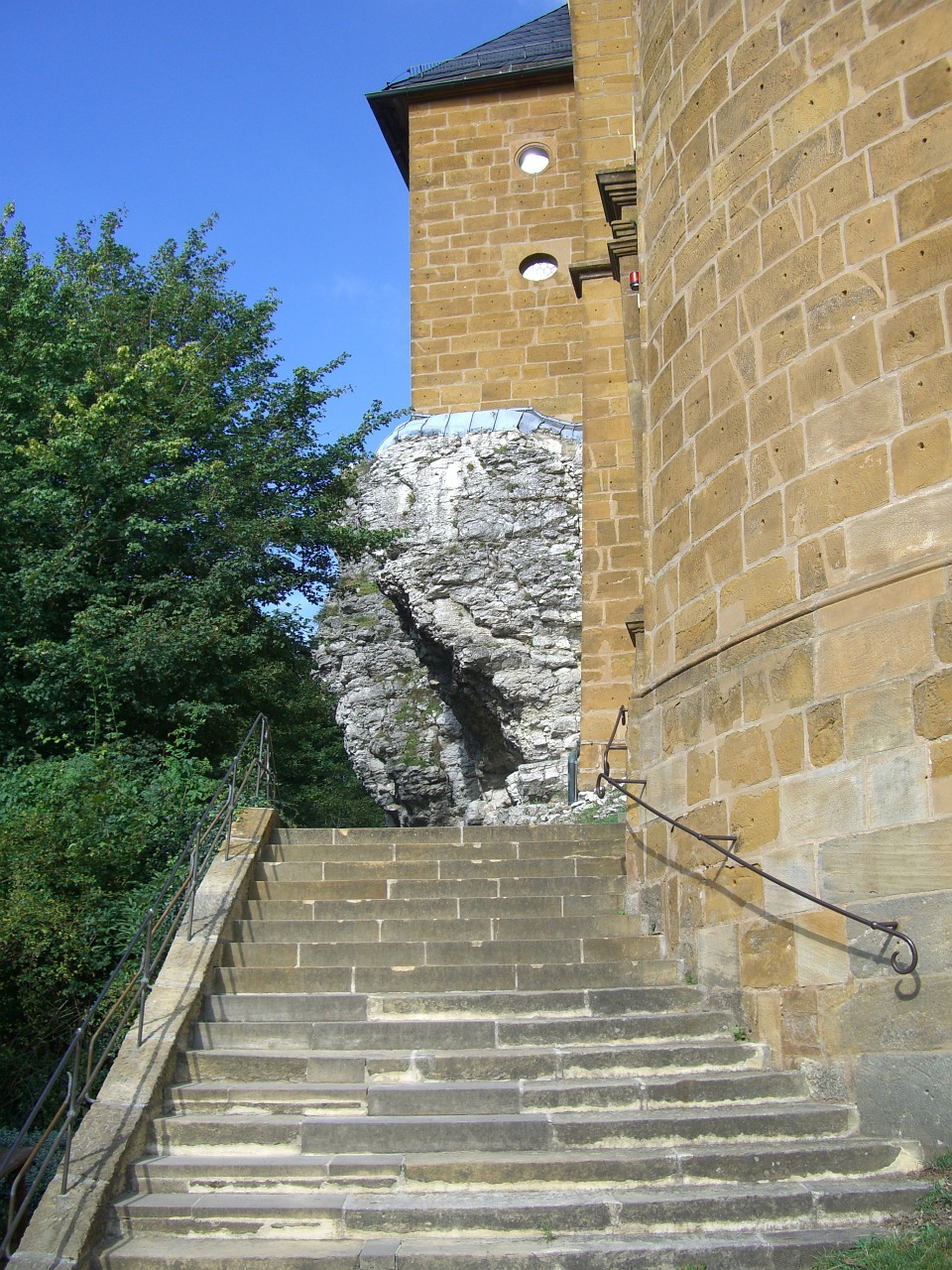 rock church gad staircase free photo