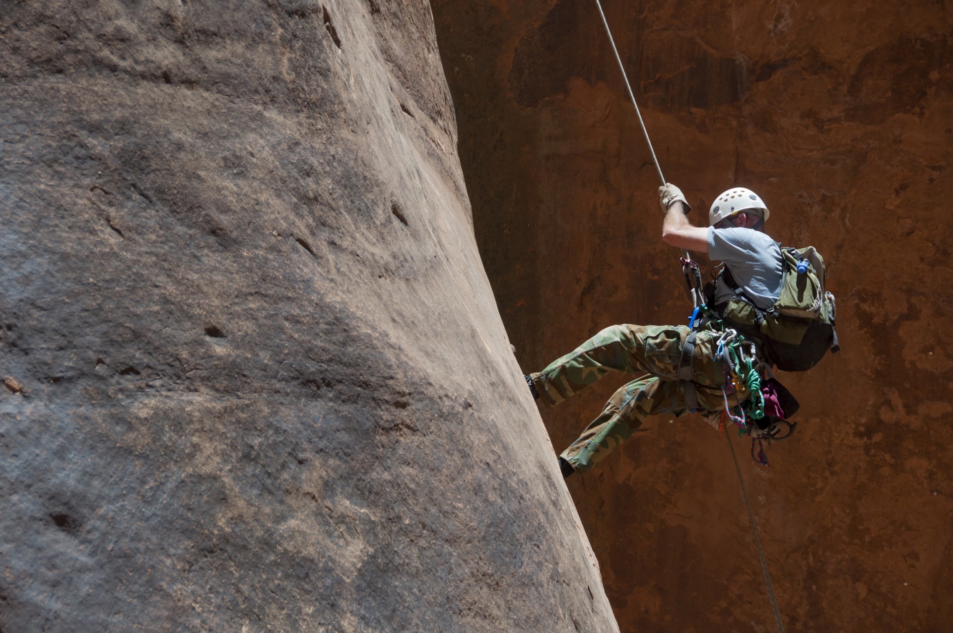 climbing rappelling canyoneering free photo