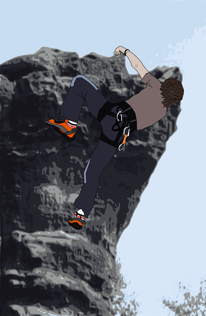 rock climbing climber vertical free photo