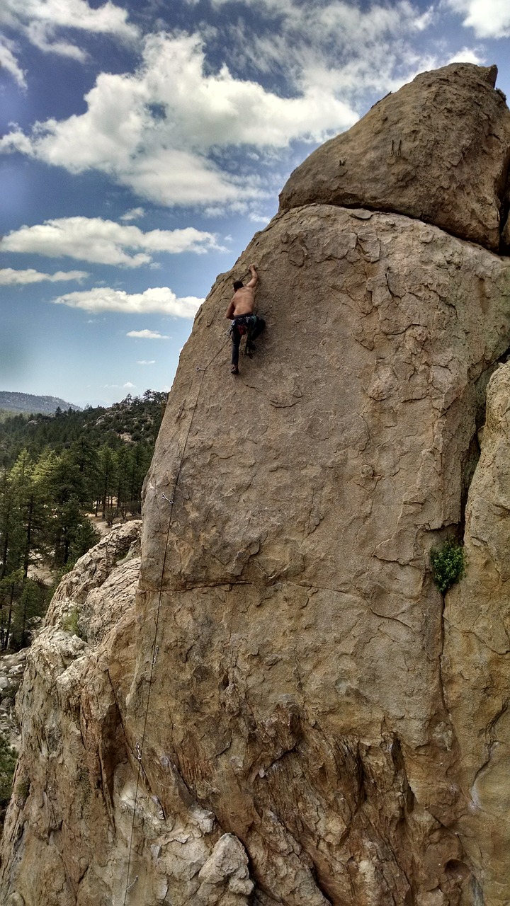 rock climbing climbing summit free photo