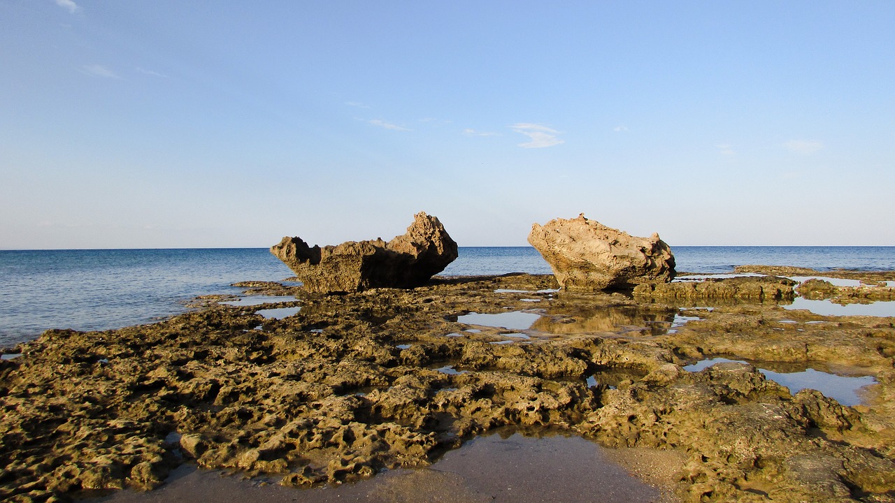 rock formation sea rocky beach free photo