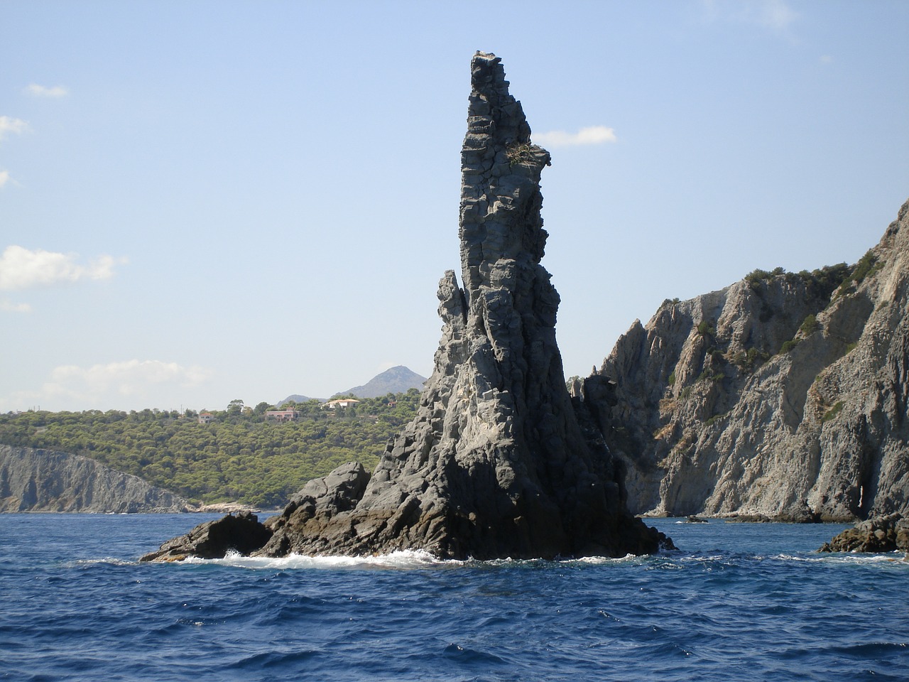 rock formation aegina isle greece free photo