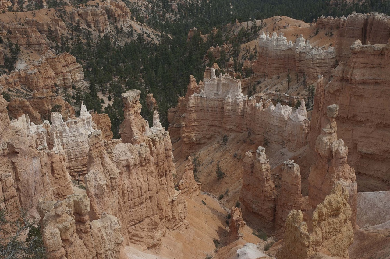 rock formations bryce canyon national park western landscape free photo