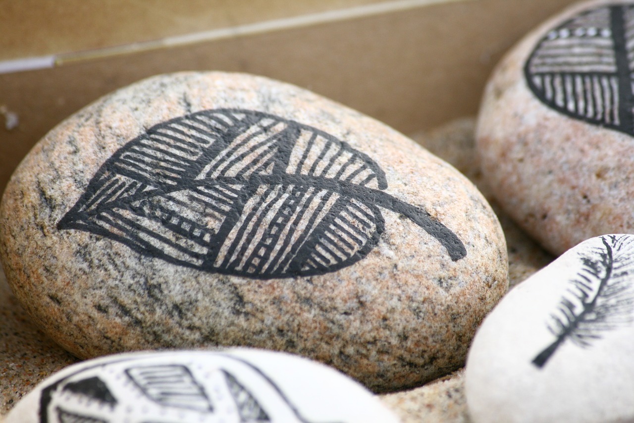 rock paint stone decoration free photo