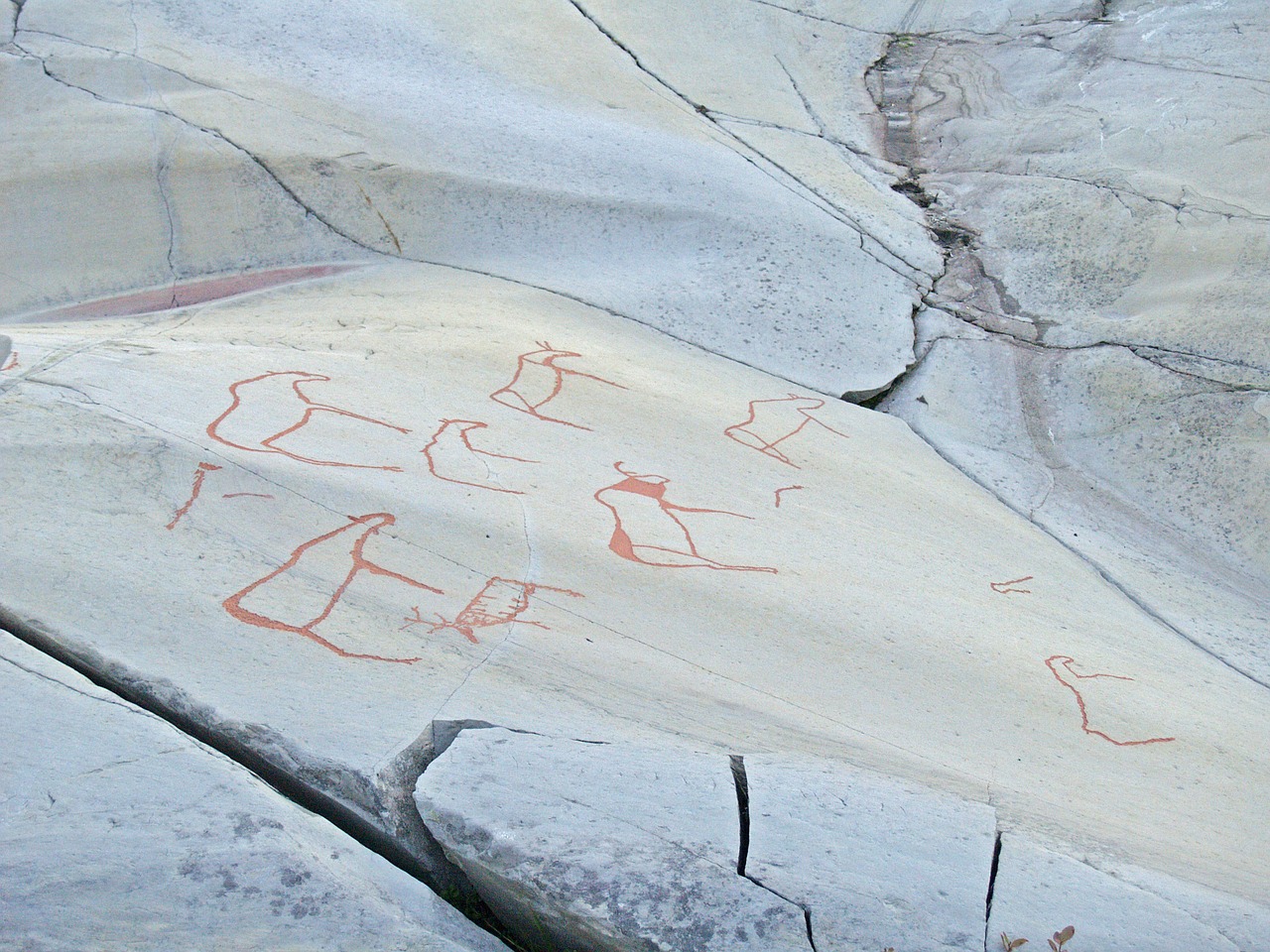 rock painting drawing prehistoric free photo