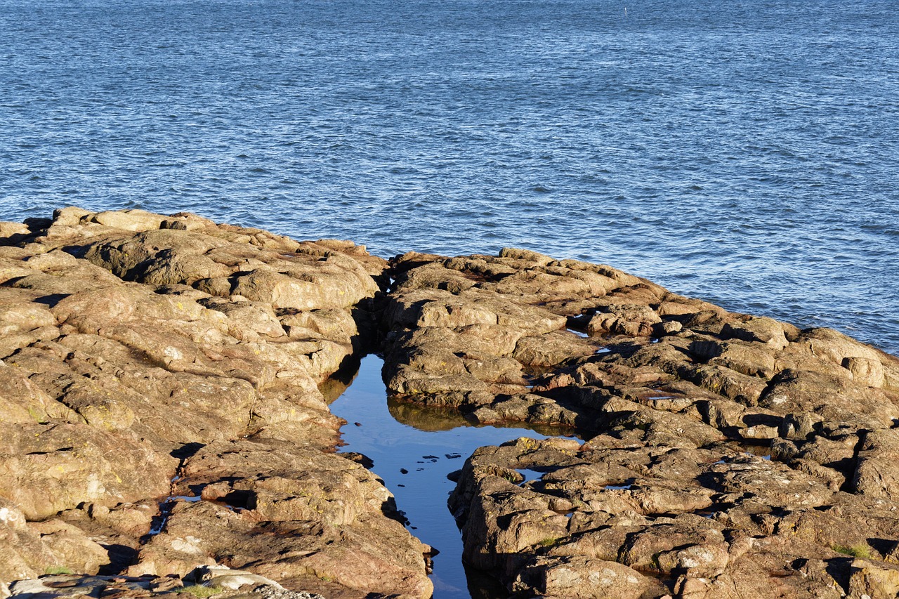 rock pool rocks water free photo