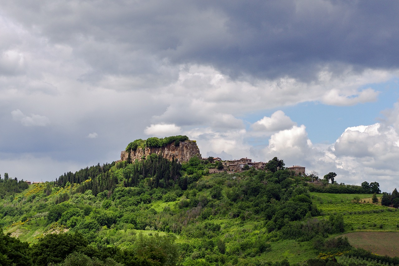 rock ripesena medieval village orvieto free photo