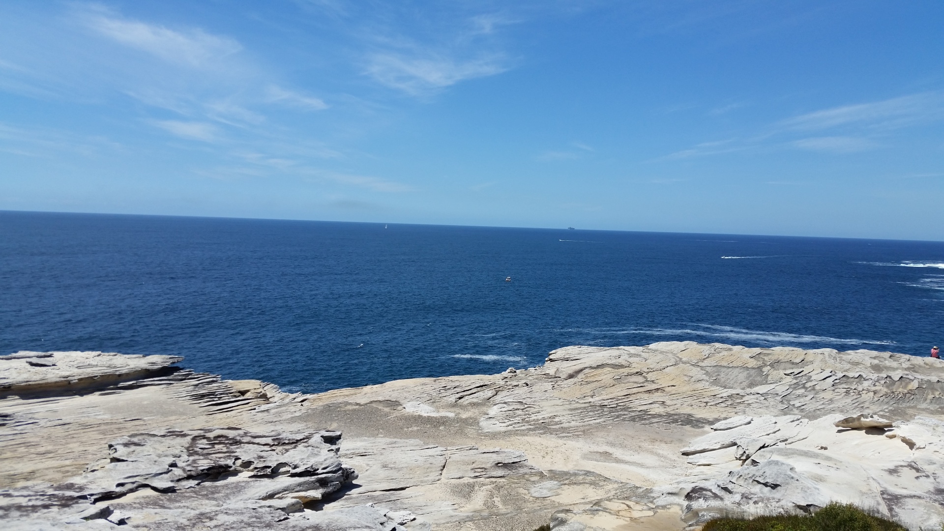 rock sea sky free photo