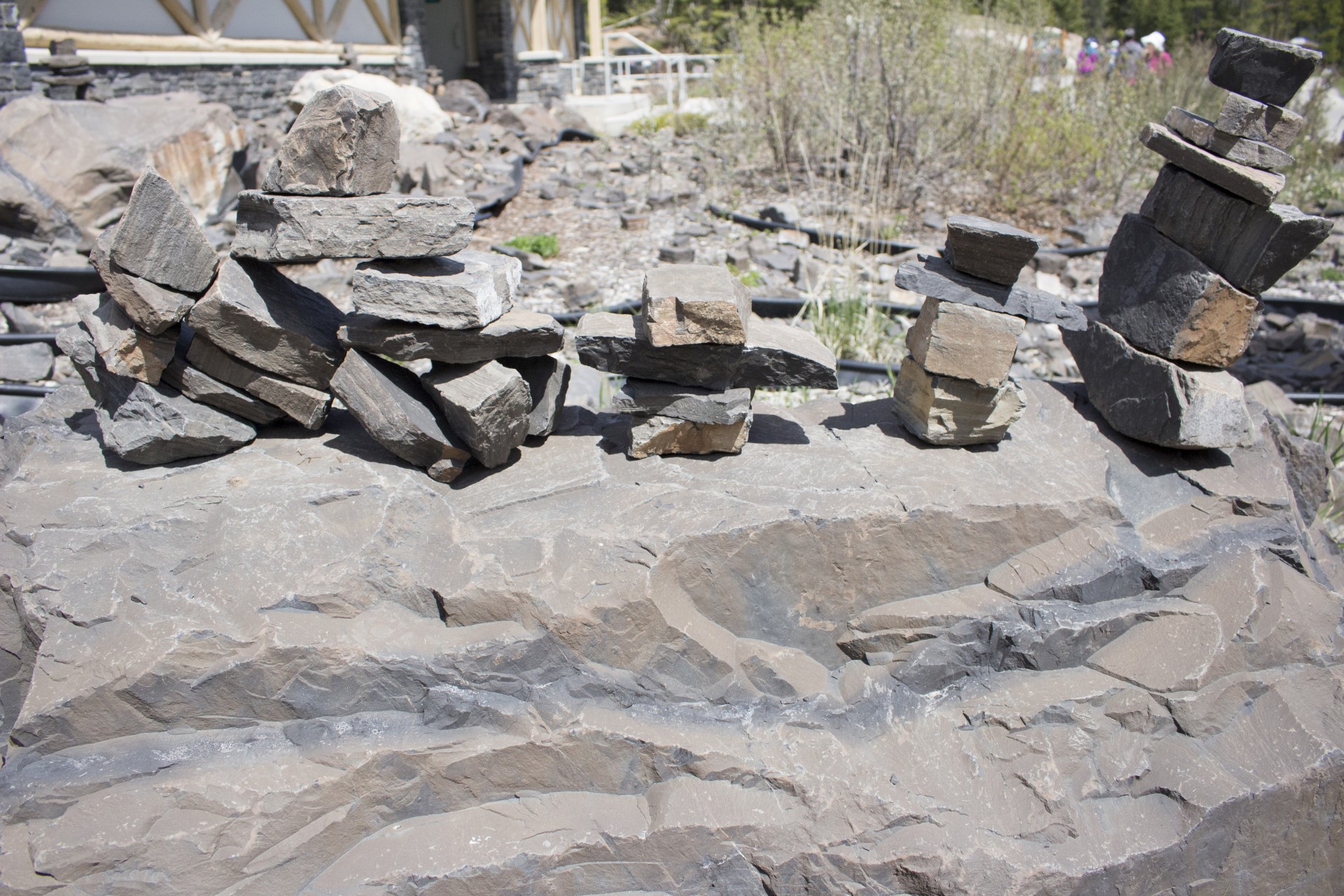 rock stone inukshuk free photo