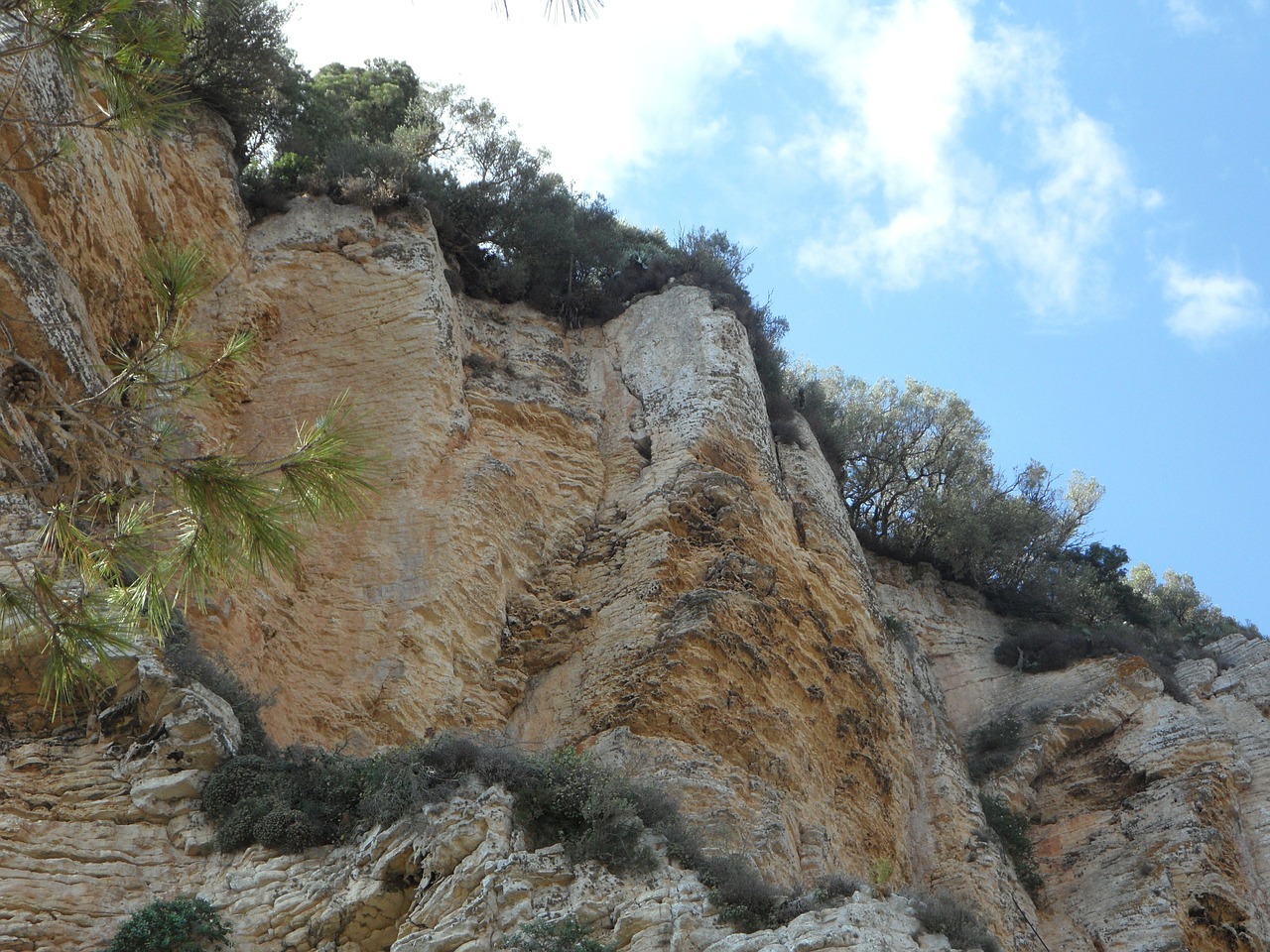 rock wall mallorca cliffs free photo
