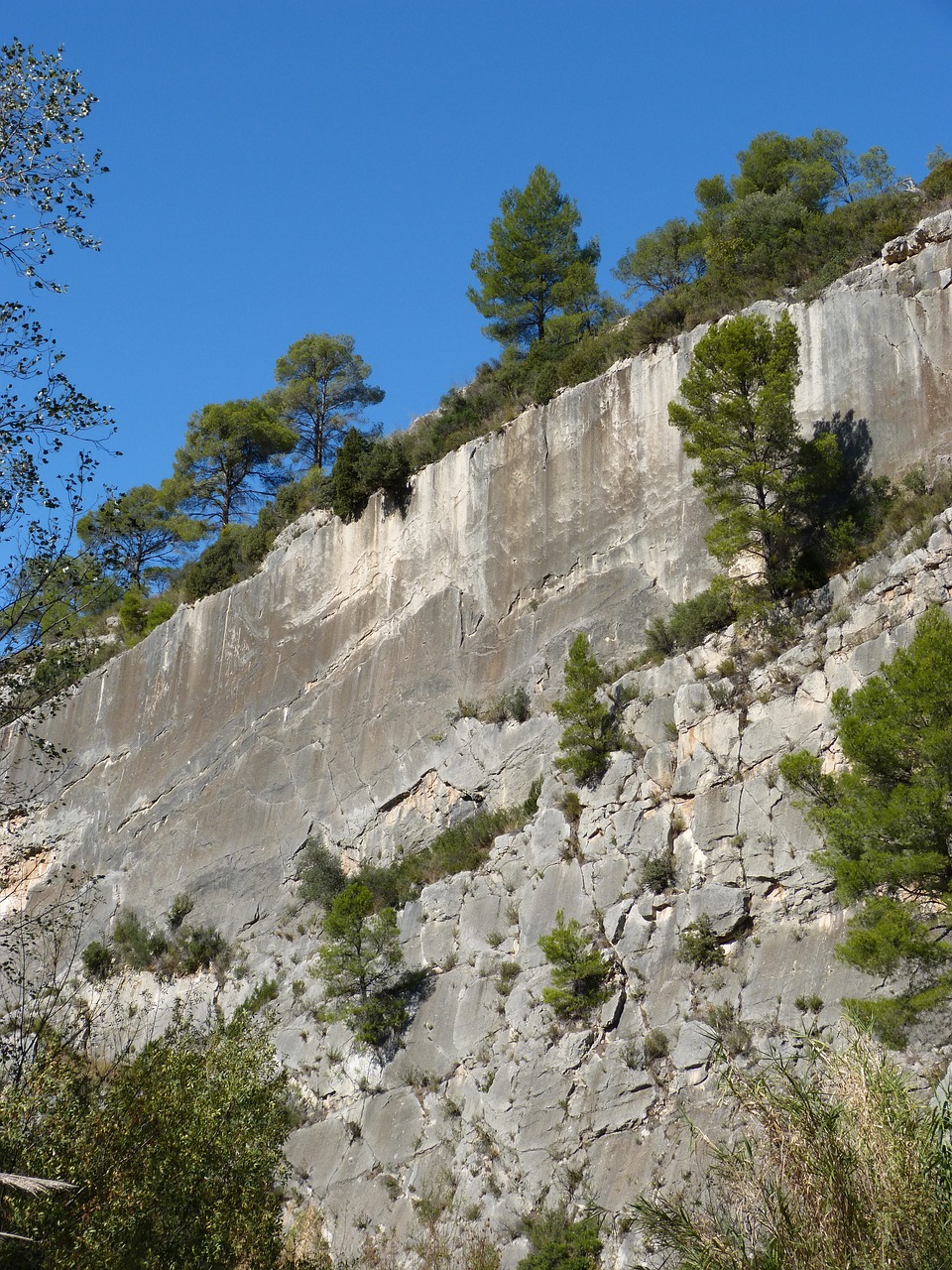 rock wall vertical mountain free photo