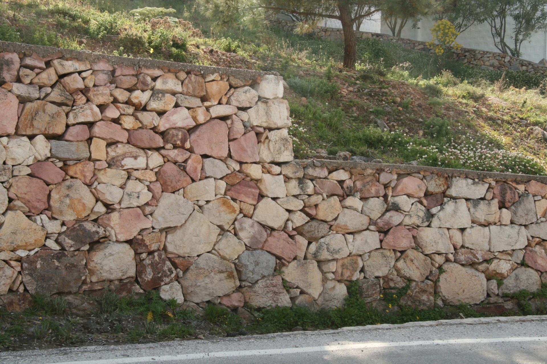 rock wall patmos free photo