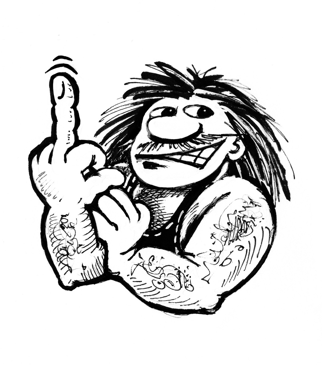 rocker finger graphic free photo