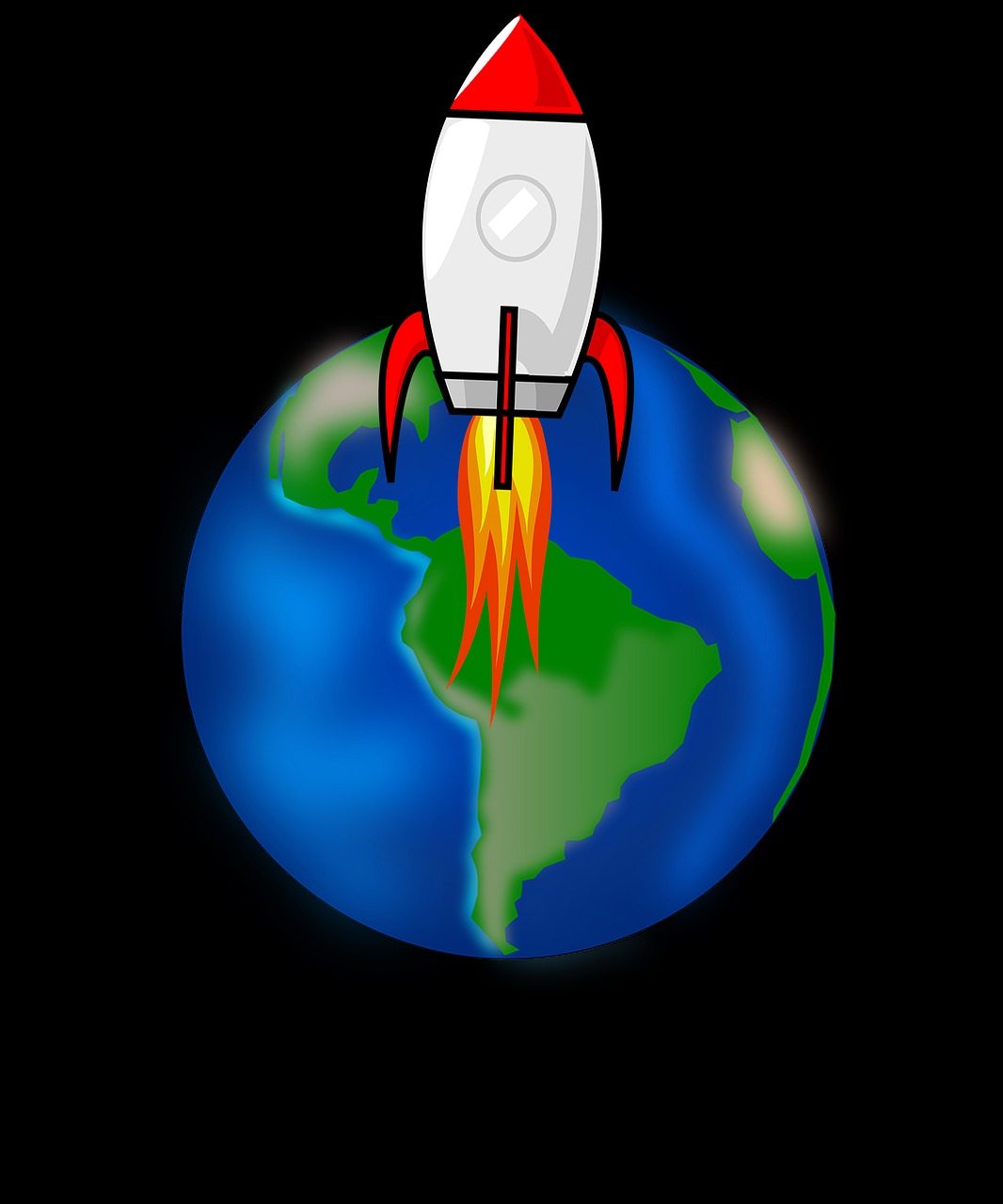 rocket space earth free photo