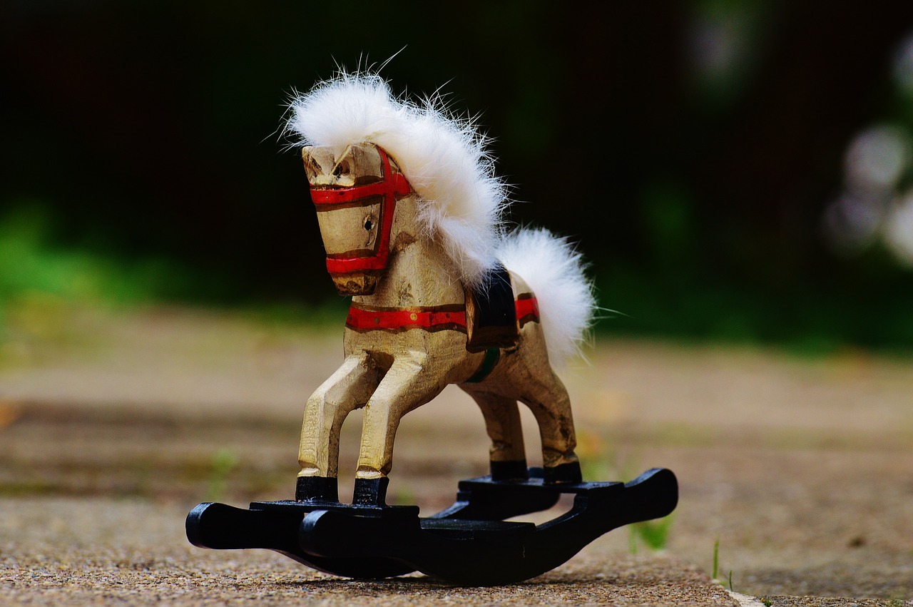 rocking horse toys wooden horse free photo