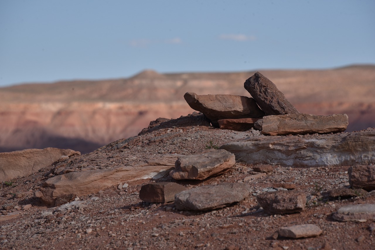 rockpile monument valley desert free photo