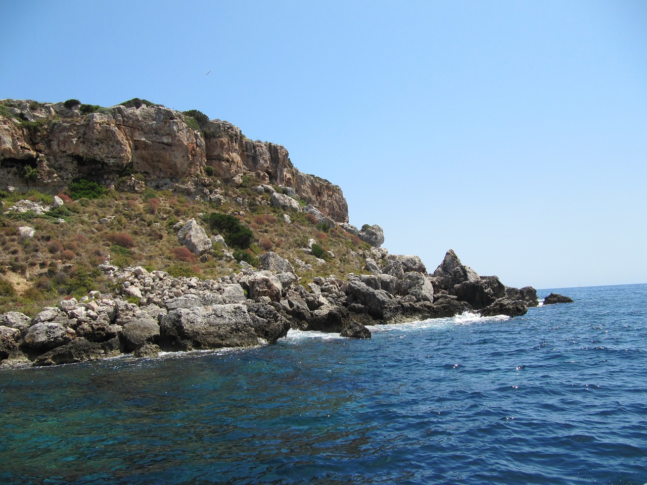 rocks landscape water free photo