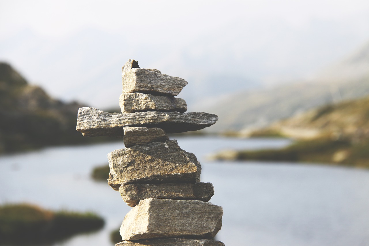 rocks stacked stack free photo