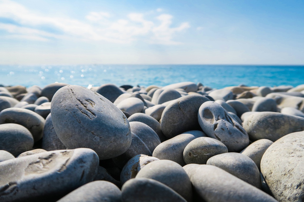 rocks beach ocean free photo