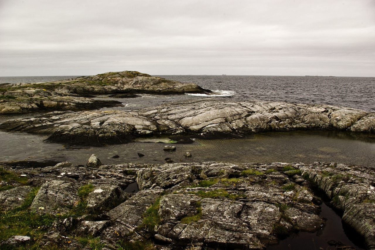 rocks atlantic norwegian sea free photo