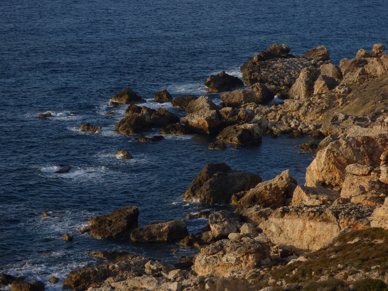 rocks coast sea free photo