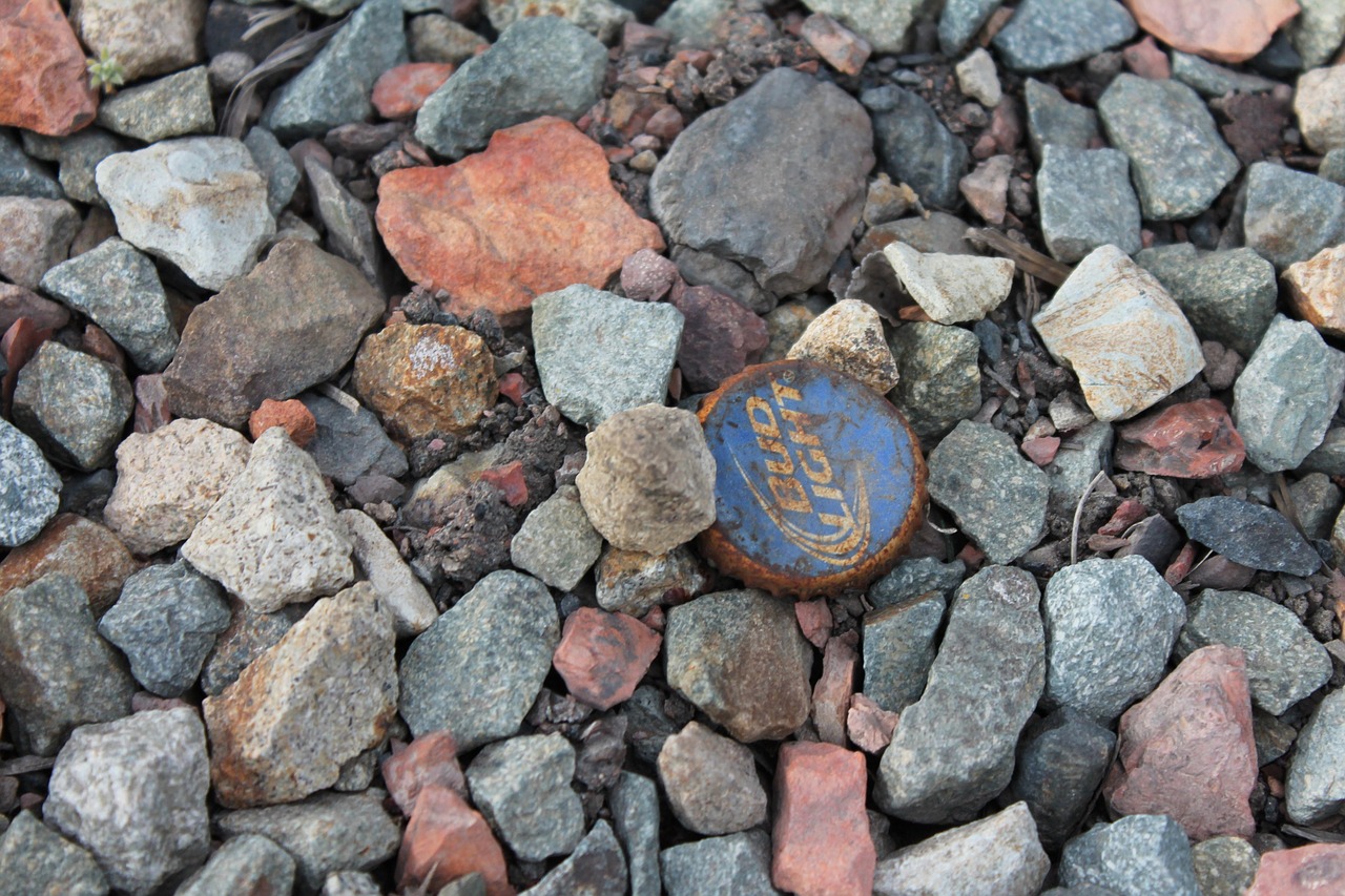 rocks pebbles trash free photo
