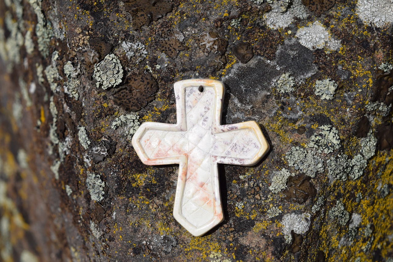 rocks cross religion free photo