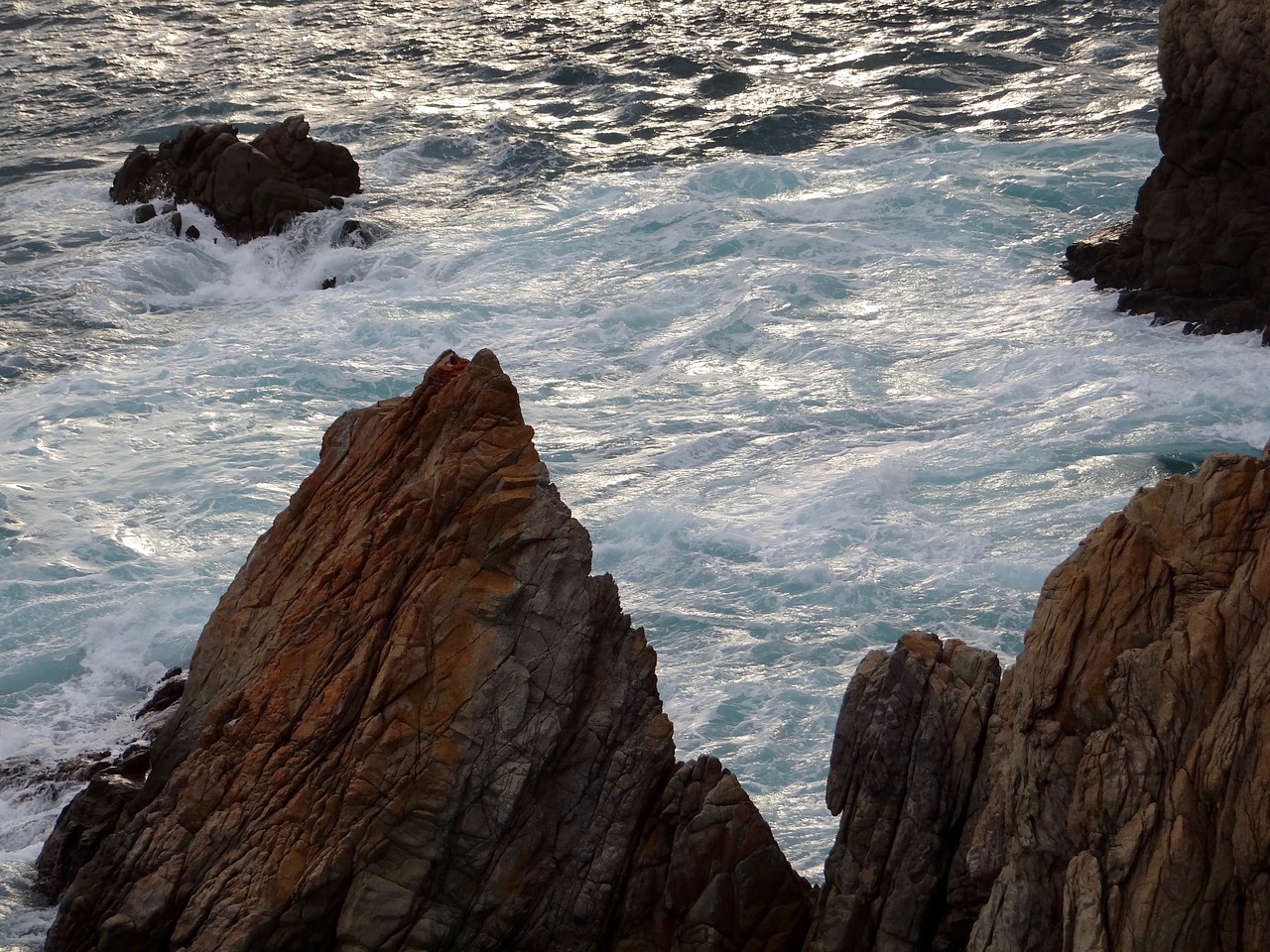 rocks sea cliff free photo