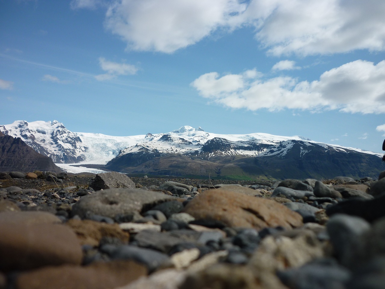 rocks mountains snow free photo