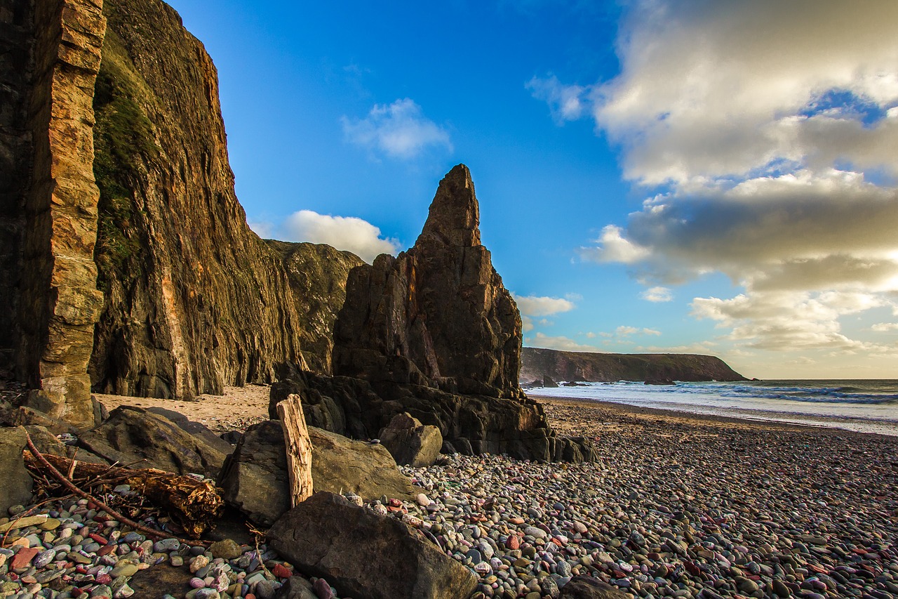 rocks beach ocean free photo