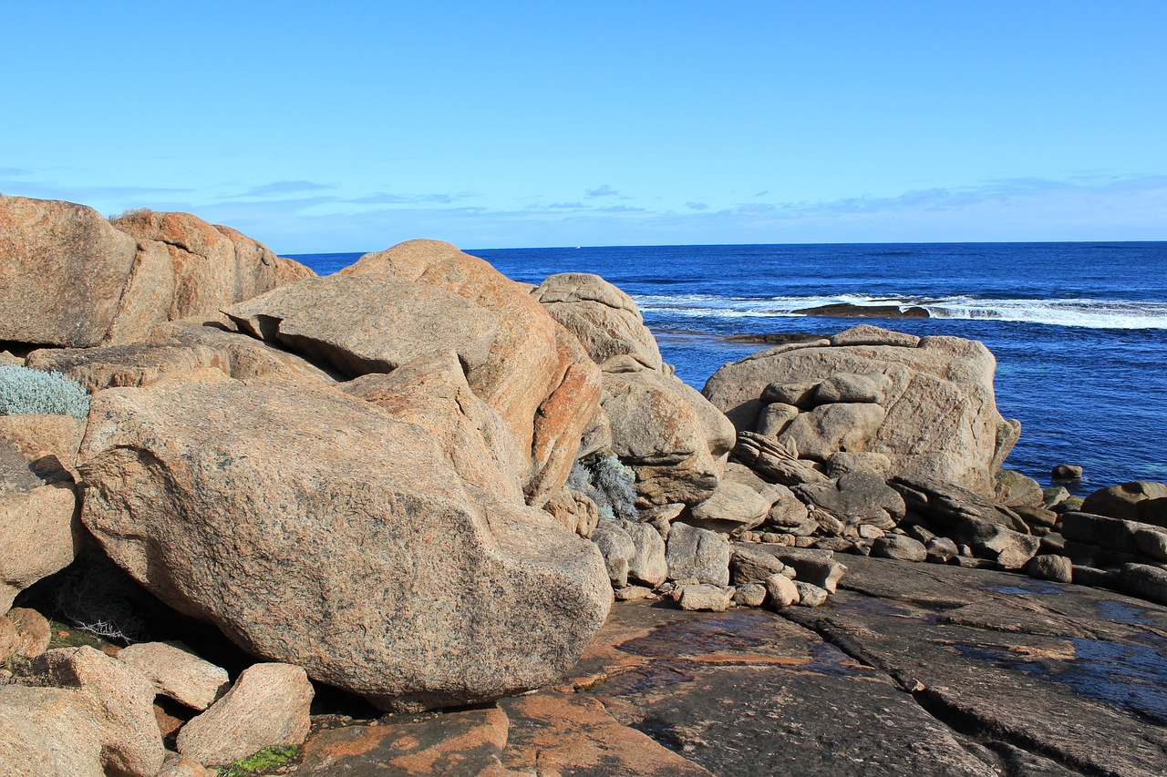 rocks beach sea free photo