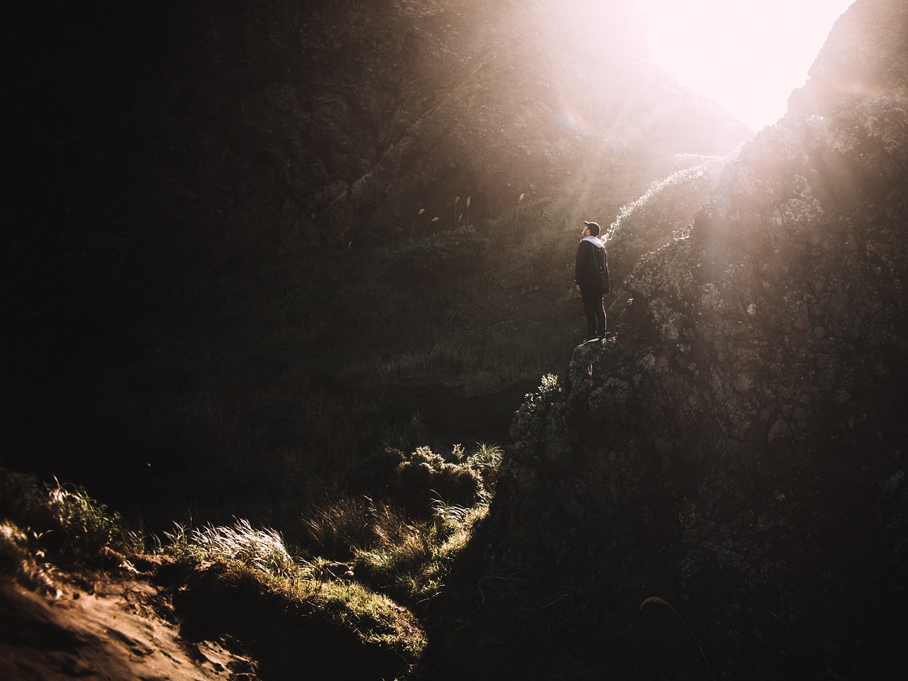 rocks grass outdoor free photo