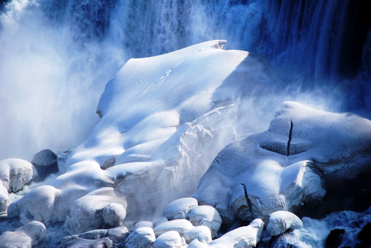 rocks white ice free photo