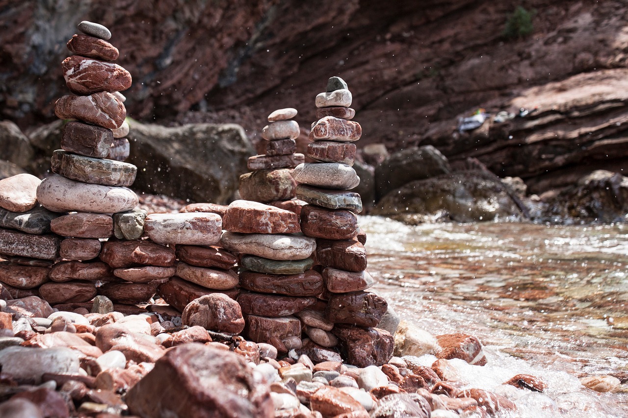 rocks stone river free photo