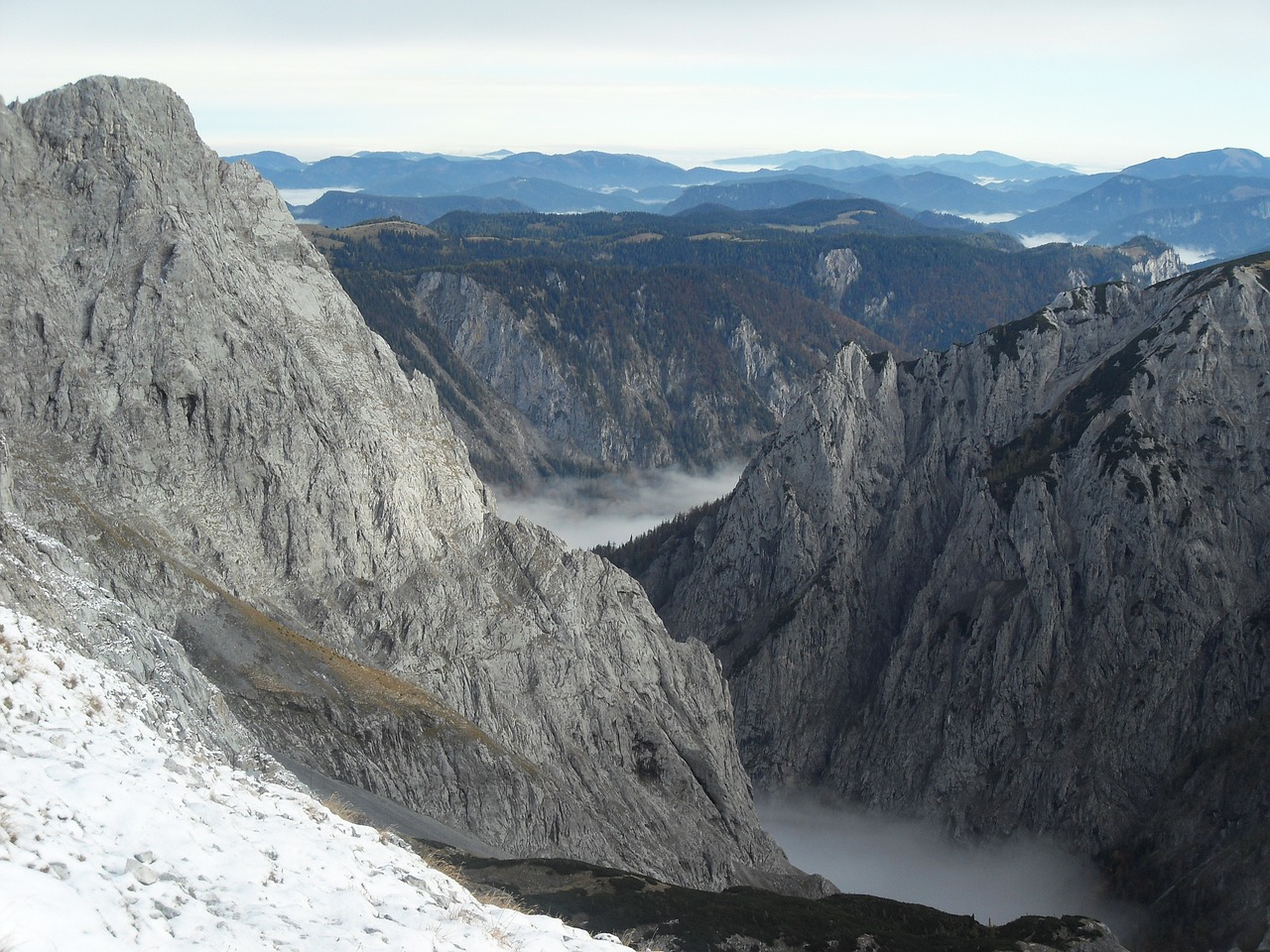 rocks mountains clouds free photo