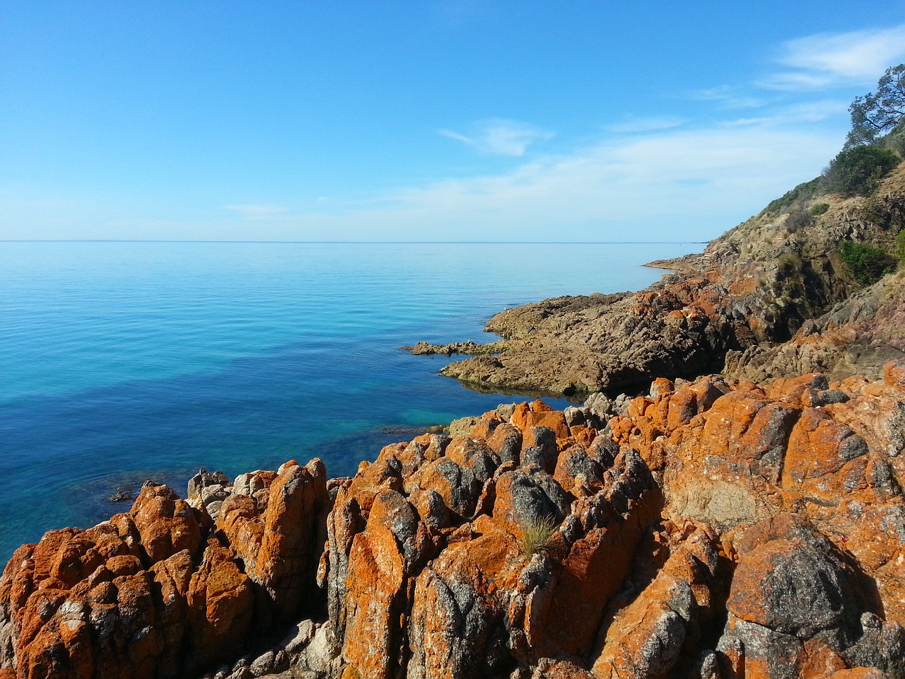 rocks ocean sea free photo