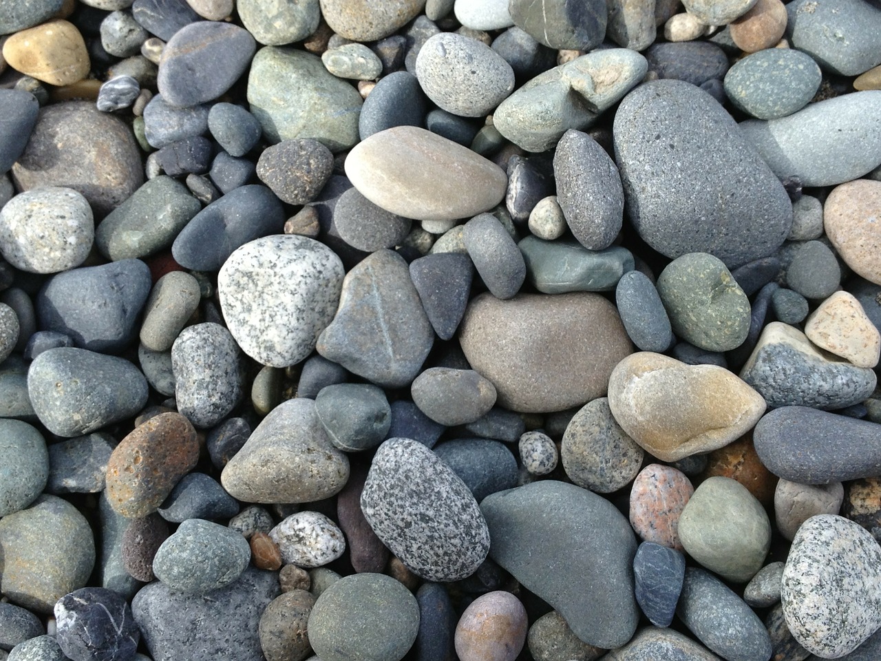 rocks pebbles coastline free photo